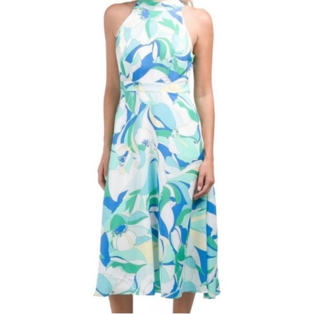 Tahari Halter dress with bow in the back